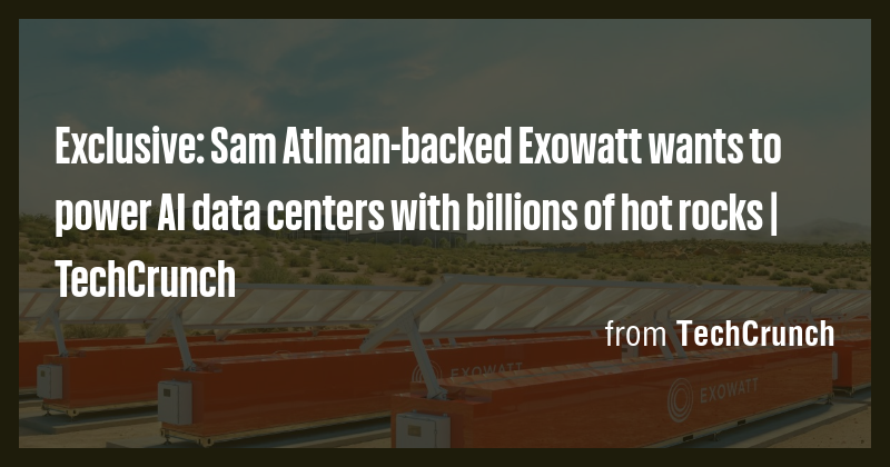 Exclusive: Sam Atlman-backed Exowatt wants to power AI data centers ...