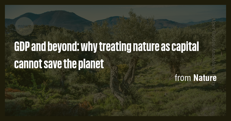 GDP and beyond: why treating nature as capital cannot save the planet ...