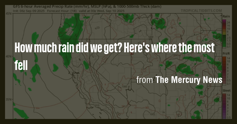 How much rain did we get? Here's where the most fell - Briefly