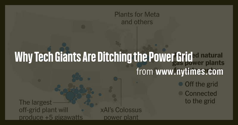 Why Tech Giants Are Ditching the Power Grid - Briefly