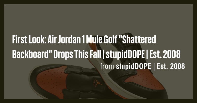 First Look: Air Jordan 1 Mule Golf 