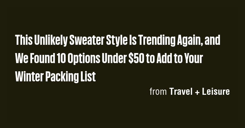 This Unlikely Sweater Style Is Trending Again, and We Found 10 Options ...