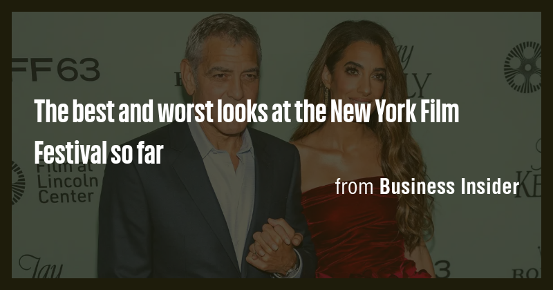 The best and worst looks at the New York Film Festival so far - Briefly