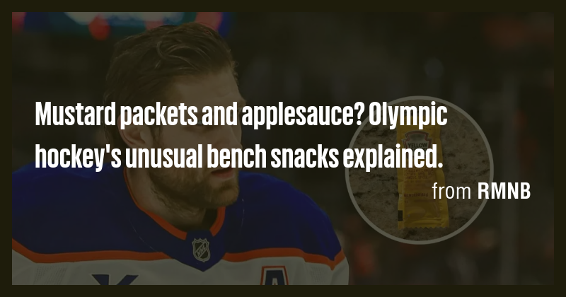 Mustard packets and applesauce? Olympic hockey's unusual bench snacks ...