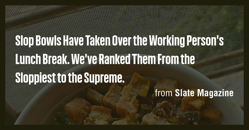 Slop Bowls Have Taken Over the Working Person's Lunch Break. We've ...