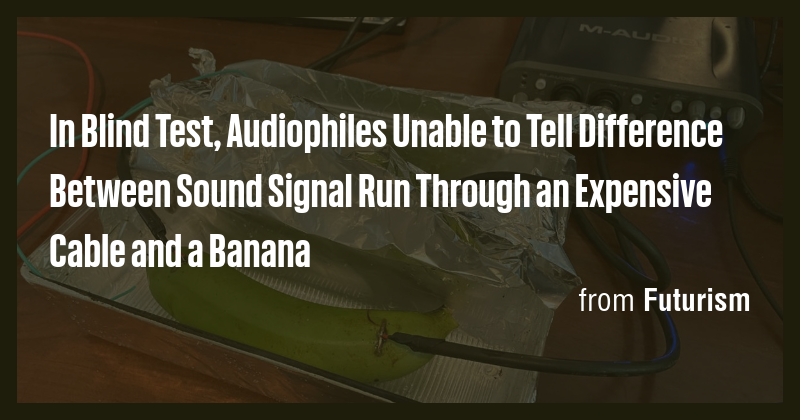 In Blind Test, Audiophiles Unable to Tell Difference Between Sound ...