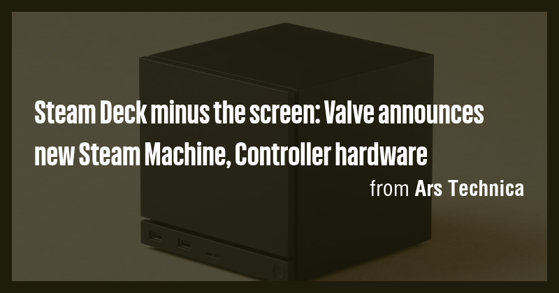 Steam Deck minus the screen: Valve announces new Steam Machine ...