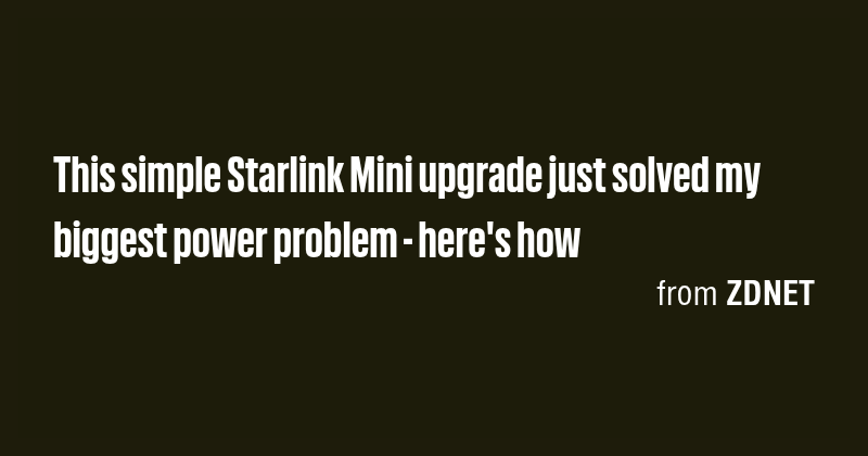 This simple Starlink Mini upgrade just solved my biggest power problem ...