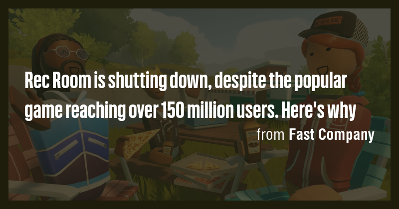 Rec Room is shutting down, despite the popular game reaching over 150 ...