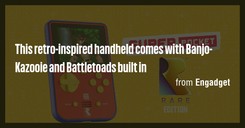 This retro-inspired handheld comes with Banjo-Kazooie and Battletoads ...