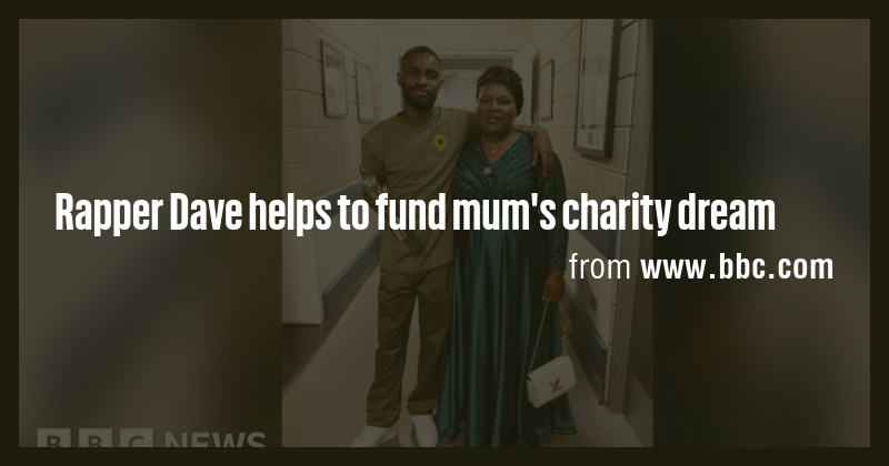 Rapper Dave helps to fund mum's charity dream - Briefly