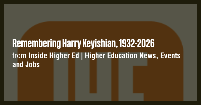 Remembering Harry Keyishian, 1932-2026 - Briefly
