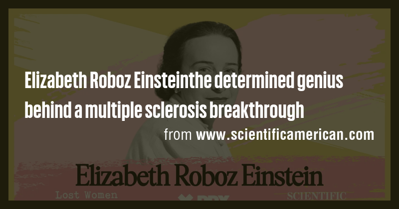 Elizabeth Roboz Einsteinthe determined genius behind a multiple ...