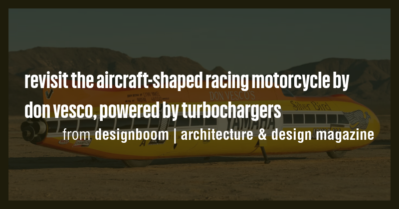 revisit the aircraft-shaped racing motorcycle by don vesco, powered by ...