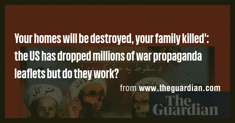 Your homes will be destroyed, your family killed': the US has dropped ...