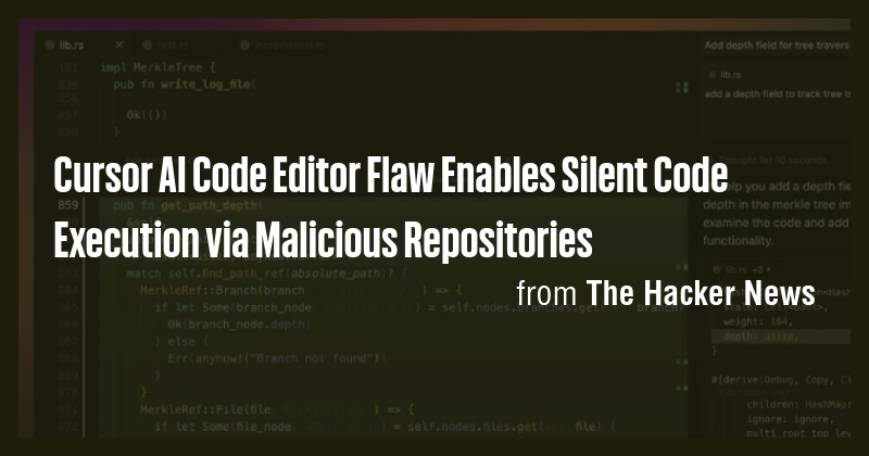 Cursor AI Code Editor Flaw Enables Silent Code Execution via Malicious ...