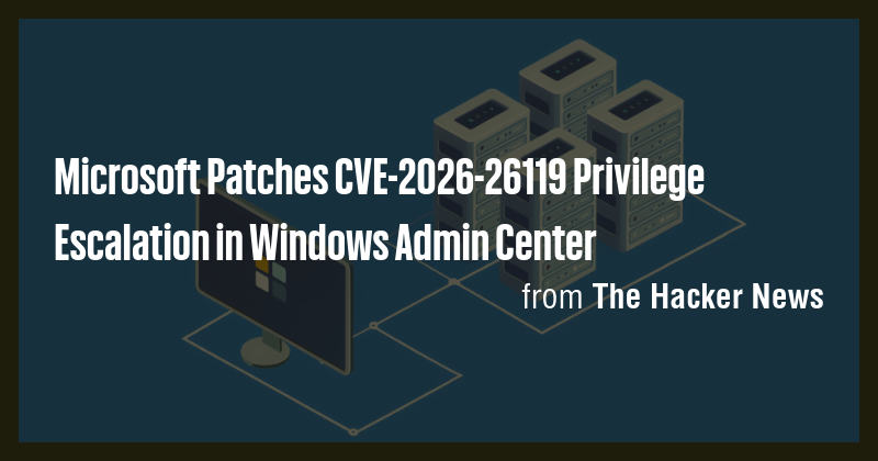 Microsoft Patches CVE-2026-26119 Privilege Escalation in Windows Admin ...
