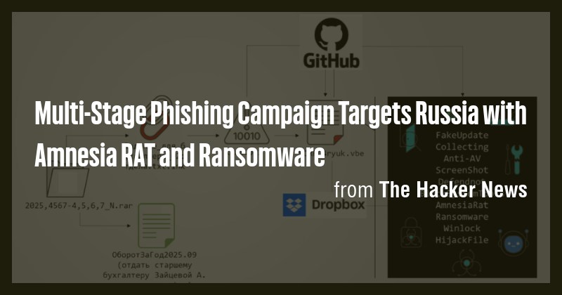 Multi-Stage Phishing Campaign Targets Russia with Amnesia RAT and ...