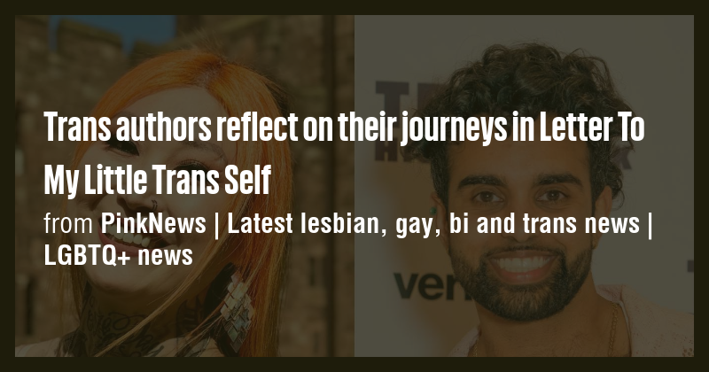 Trans authors reflect on their journeys in Letter To My Little Trans ...