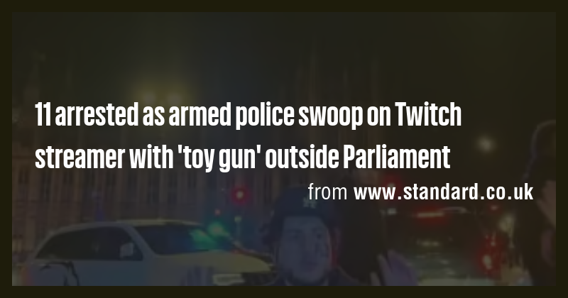 11 arrested as armed police swoop on Twitch streamer with 'toy gun ...