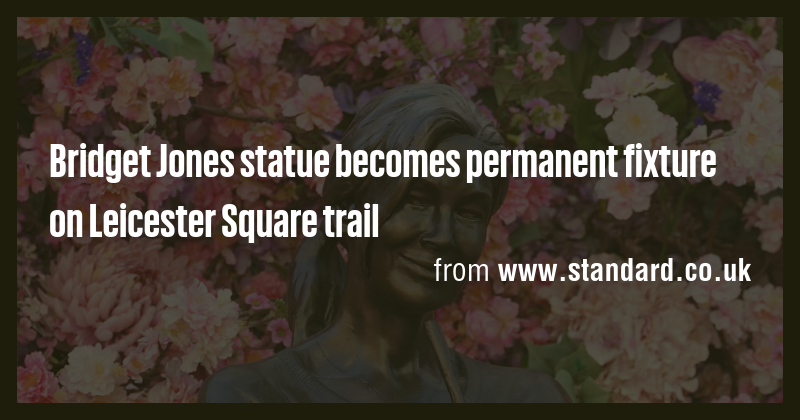 Bridget Jones statue becomes permanent fixture on Leicester Square ...