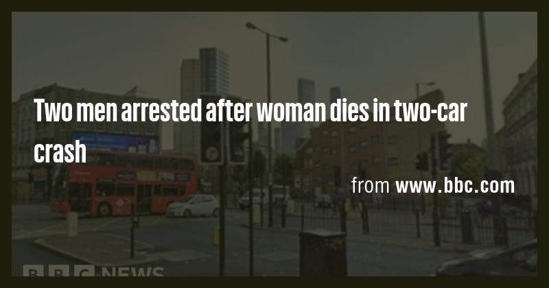 Two men arrested after woman dies in two-car crash - Briefly