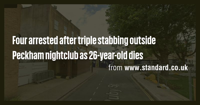 Four arrested after triple stabbing outside Peckham nightclub as 26 ...