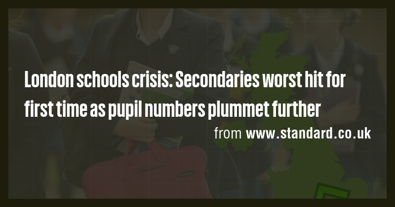 London schools crisis: Secondaries worst hit for first time as pupil ...