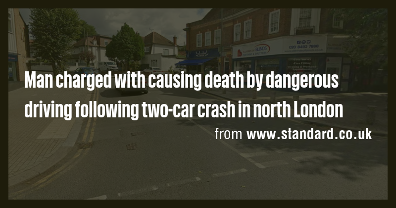 Man charged with causing death by dangerous driving following two-car ...