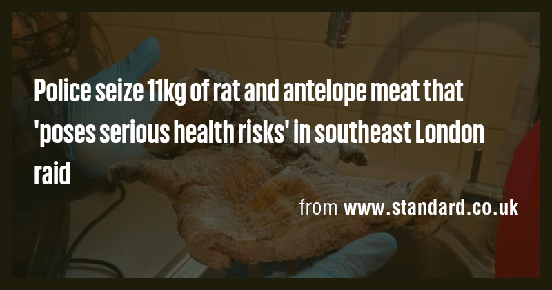 Police seize 11kg of rat and antelope meat that 'poses serious health ...