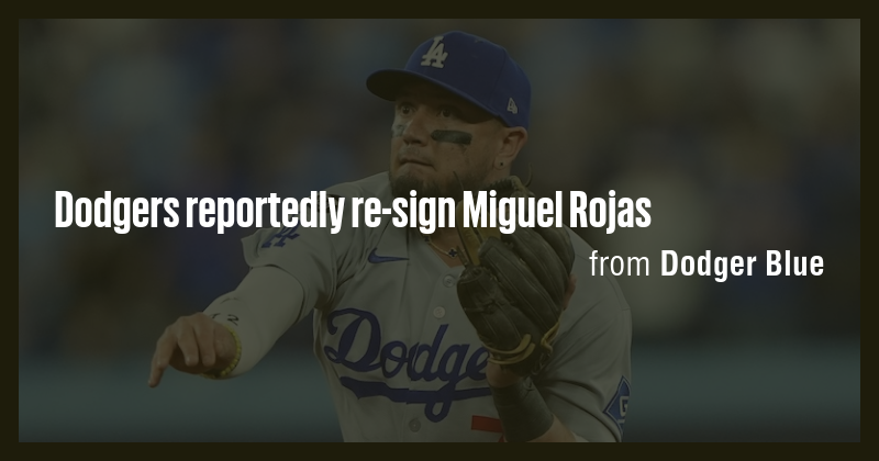 Dodgers reportedly re-sign Miguel Rojas - Briefly