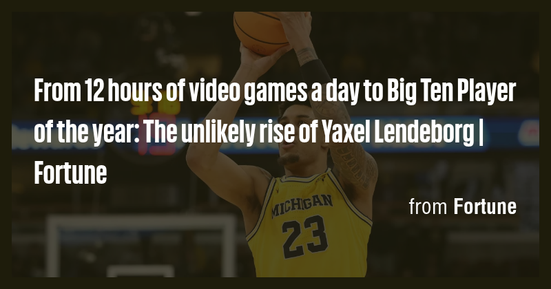 From 12 hours of video games a day to Big Ten Player of the year: The ...