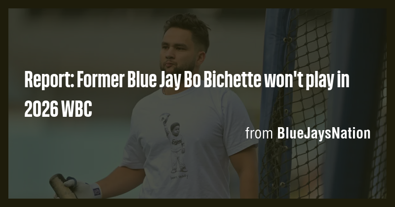 Report: Former Blue Jay Bo Bichette won't play in 2026 WBC - Briefly