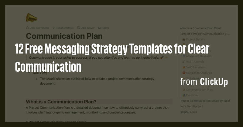12 Free Messaging Strategy Templates for Clear Communication - Briefly