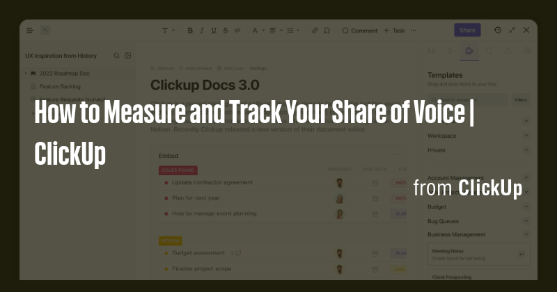 How to Measure and Track Your Share of Voice | ClickUp - Briefly