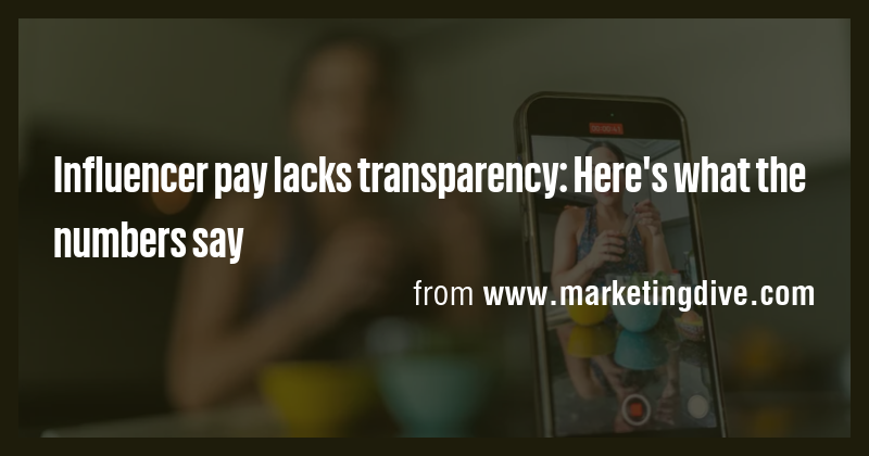 Influencer pay lacks transparency: Here's what the numbers say - Briefly