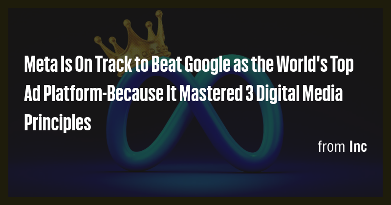 Meta Is On Track to Beat Google as the World's Top Ad Platform-Because ...