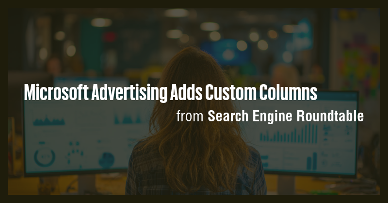 Microsoft Advertising Adds Custom Columns - Briefly