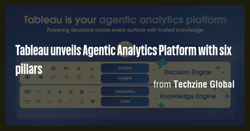 Tableau unveils Agentic Analytics Platform with six pillars - Briefly