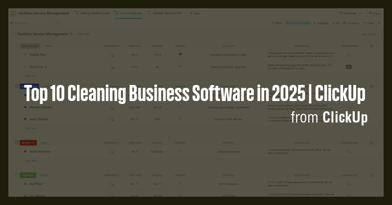 Top 10 Cleaning Business Software in 2025 | ClickUp - Briefly