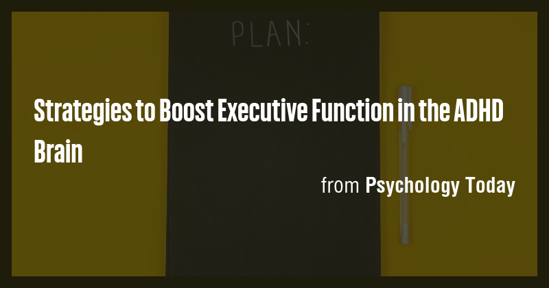 Strategies to Boost Executive Function in the ADHD Brain - Briefly