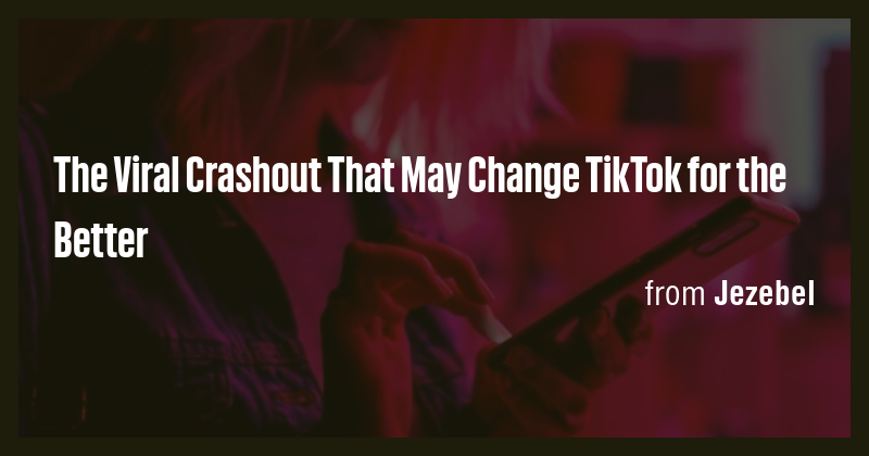 The Viral Crashout That May Change TikTok for the Better - Briefly