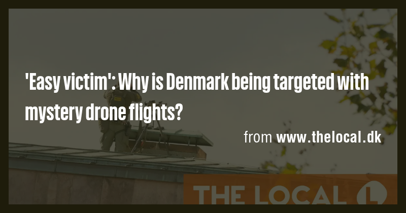 'Easy victim': Why is Denmark being targeted with mystery drone flights ...
