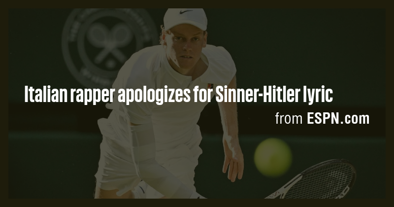 Italian rapper apologizes for Sinner-Hitler lyric - Briefly