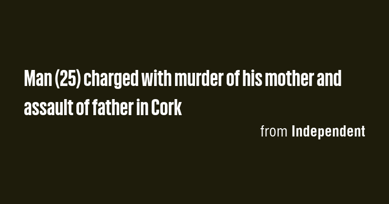Man (25) charged with murder of his mother and assault of father in ...