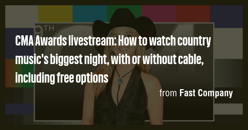 CMA Awards livestream: How to watch country music's biggest night, with ...
