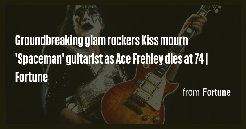 Groundbreaking glam rockers Kiss mourn 'Spaceman' guitarist as Ace ...