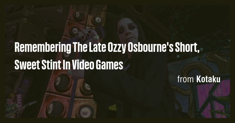 Remembering The Late Ozzy Osbourne's Short, Sweet Stint In Video Games ...