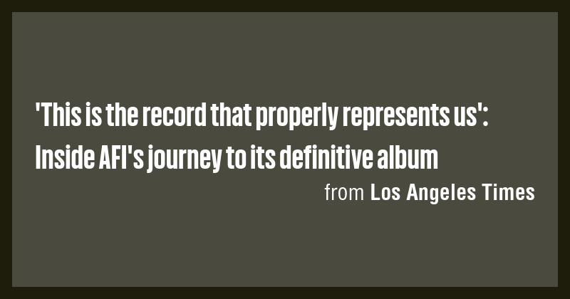 'This is the record that properly represents us': Inside AFI's journey ...