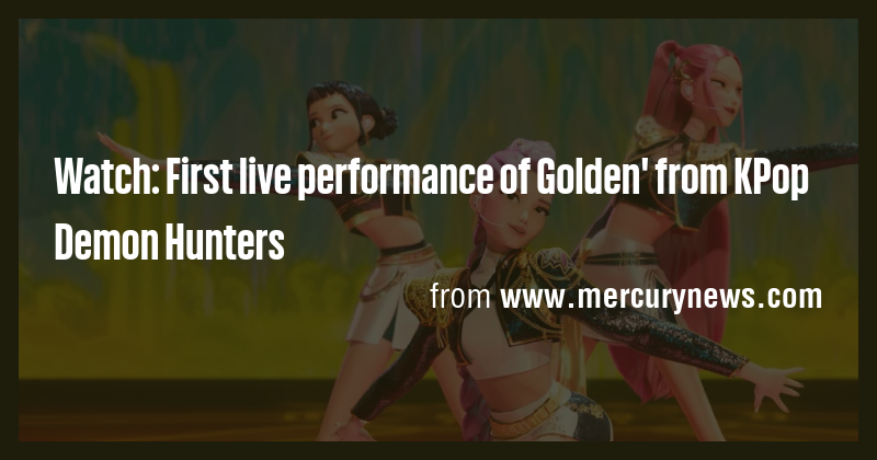 Watch: First live performance of Golden' from KPop Demon Hunters - Briefly
